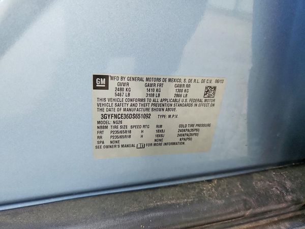 2013 CADILLAC SRX — VINS