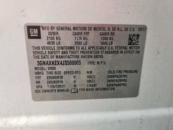 2018 CHEVROLET EQUINOX