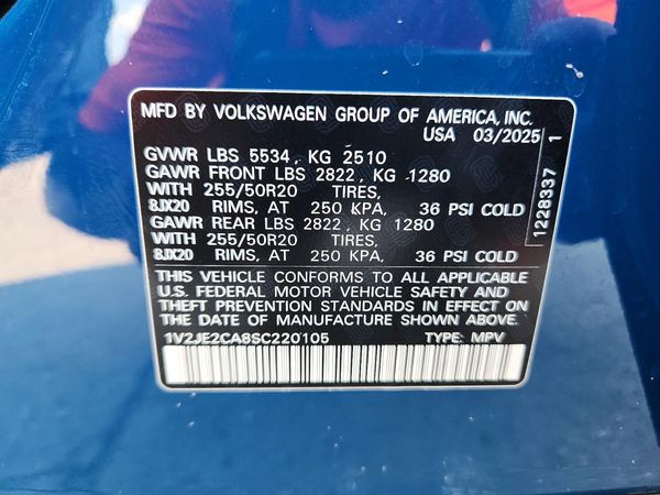 2025 VOLKSWAGEN ATLAS CROSS SPORT
