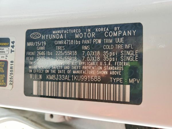 2019 HYUNDAI TUCSON