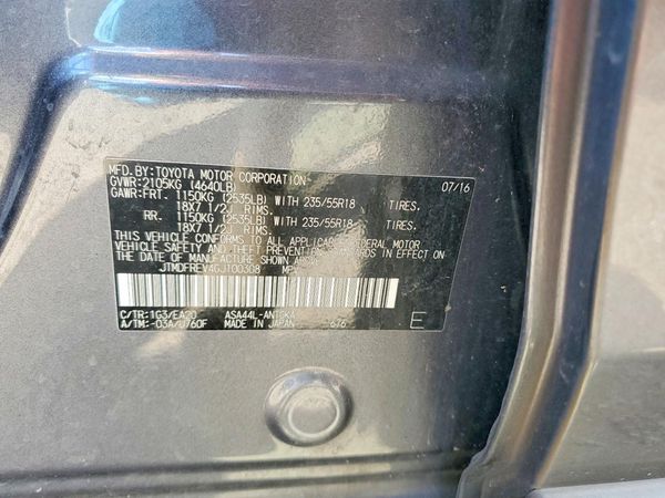 2016 TOYOTA RAV4 Limited (G Grade)