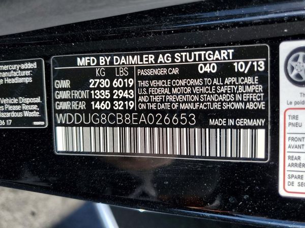 2014 MERCEDES-BENZ S S550