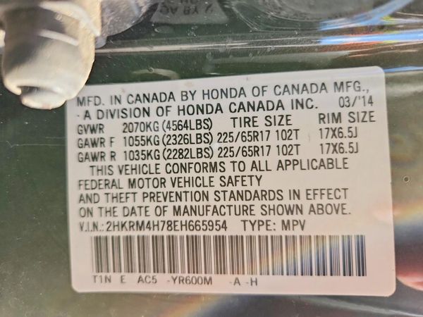 2014 HONDA CRV EX-L