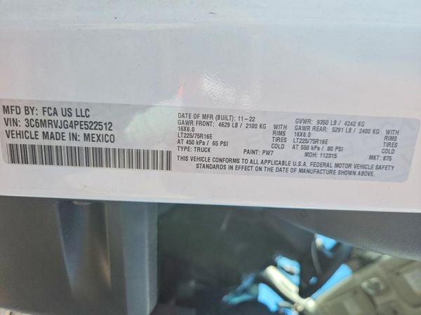 2023 RAM PROMASTER 3500 High Roof