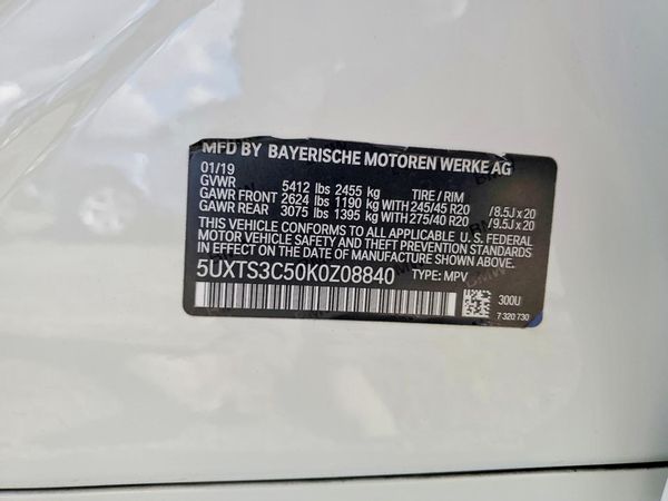 2019 BMW X3 M40i