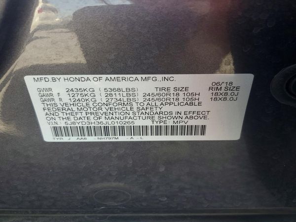 2018 ACURA MDX Standard