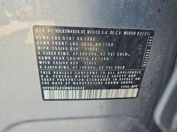 2021 VOLKSWAGEN TIGUAN