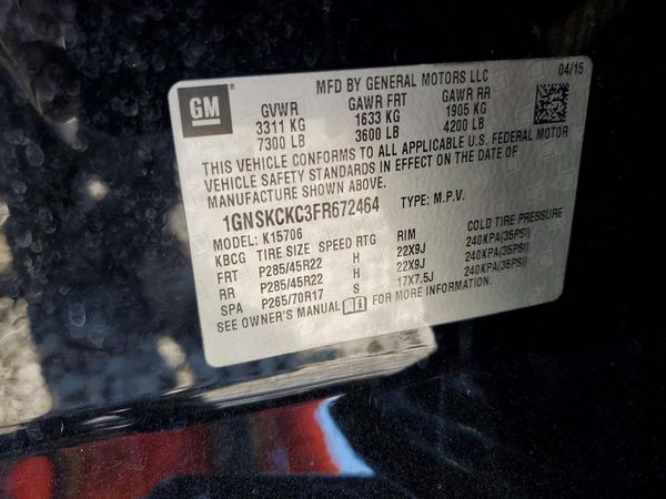 2015 CHEVROLET TAHOE LTZ