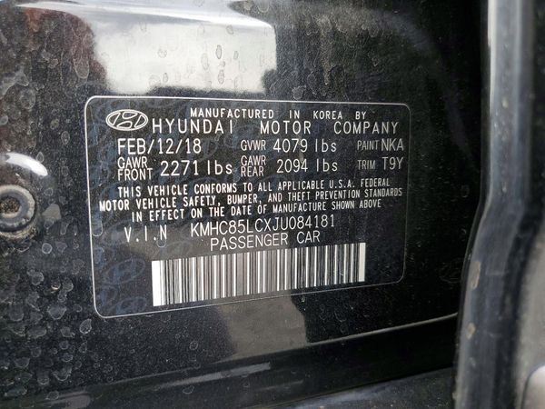 2018 HYUNDAI IONIQ Limited (HEV)