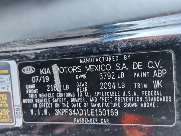 2020 KIA FORTE GT Line