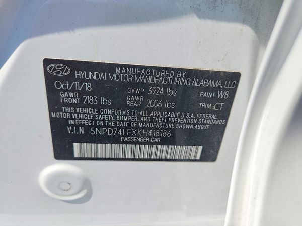 2019 HYUNDAI ELANTRA