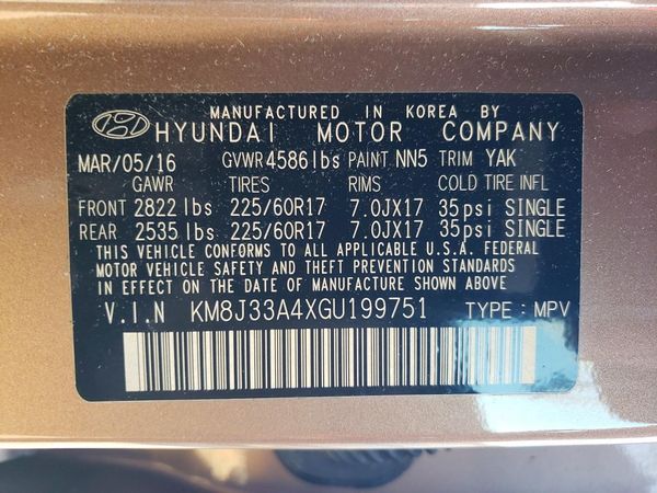 2016 HYUNDAI TUCSON