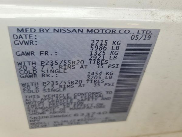 2019 NISSAN PATHFINDER