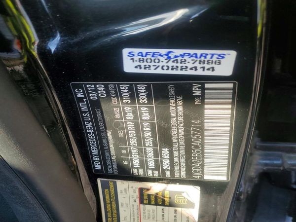 2012 MERCEDES-BENZ ML ML350 BLUETEC 4-MATIC