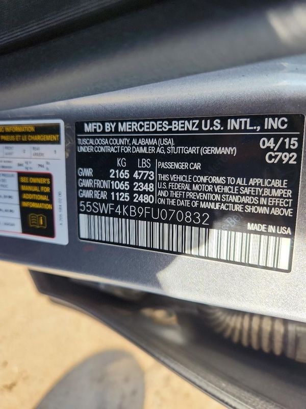2015 MERCEDES-BENZ C 4-MATIC