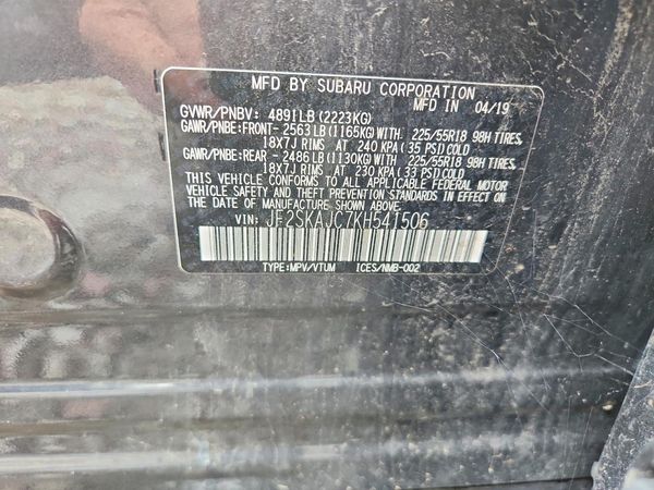 2019 SUBARU FORESTER