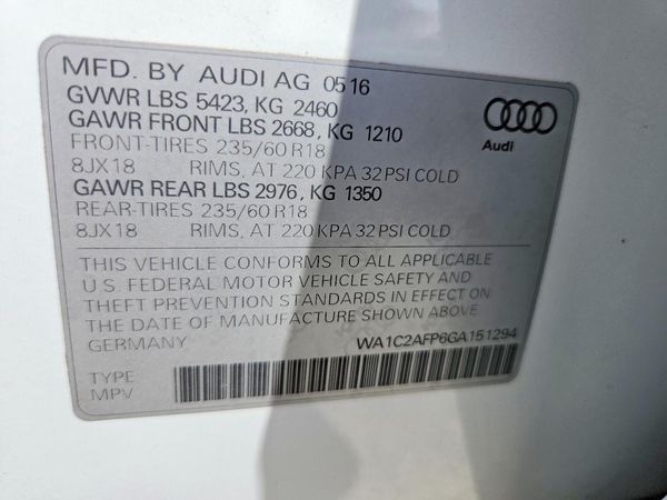 2016 AUDI Q5