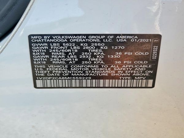 2021 VOLKSWAGEN ATLAS SE