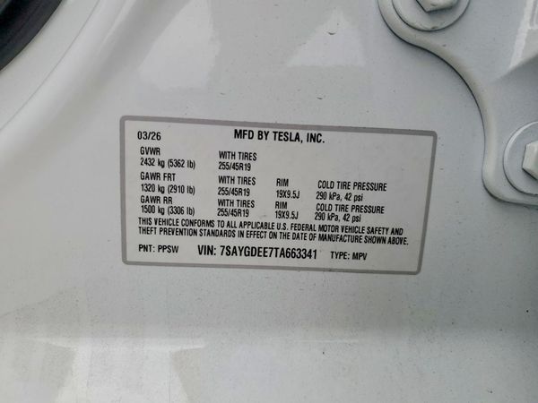 2026 TESLA MODEL Y — VINS