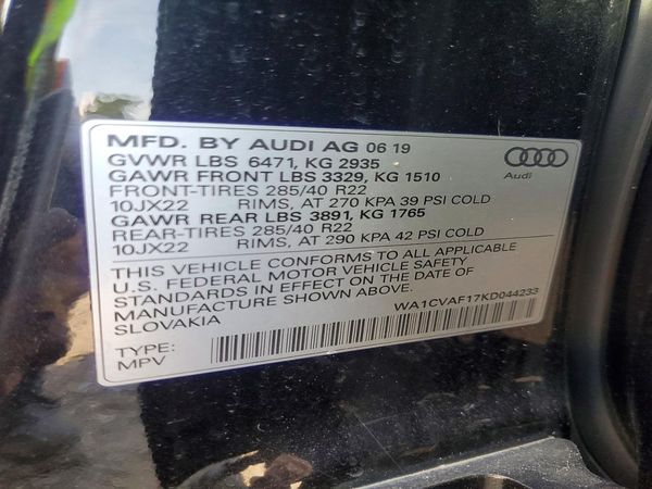 2019 AUDI Q8 quattro Prestige