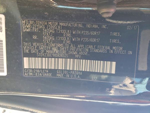 2017 TOYOTA SIENNA