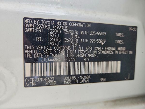 2021 TOYOTA VENZA