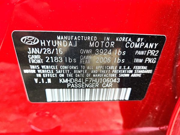 2017 HYUNDAI ELANTRA