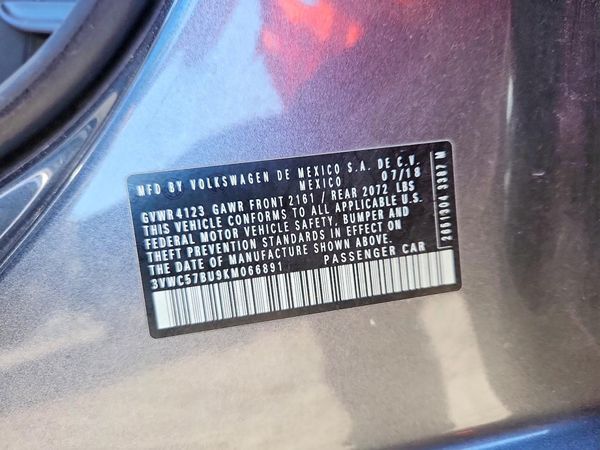 2019 VOLKSWAGEN JETTA S, SE, R-Line — VINS