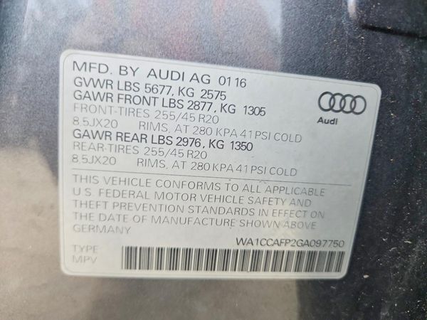 2016 AUDI SQ5
