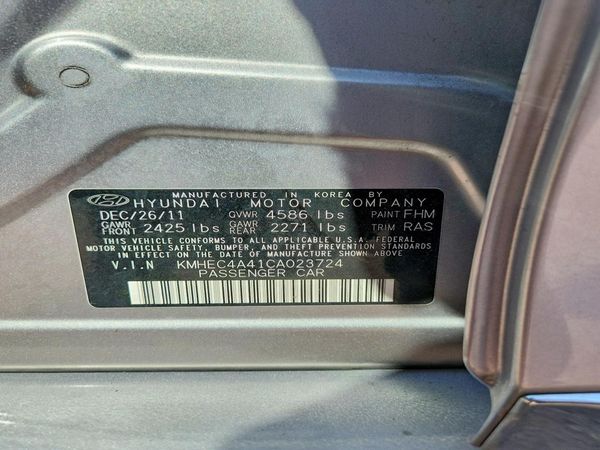 2012 HYUNDAI SONATA