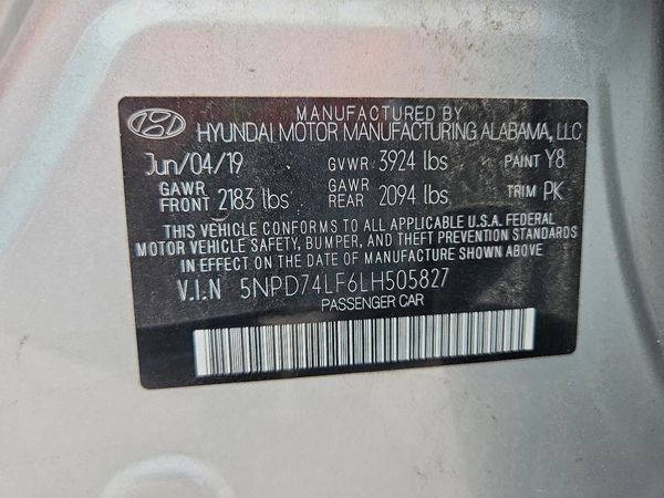 2020 HYUNDAI ELANTRA SE