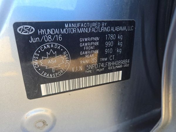2017 HYUNDAI ELANTRA SE Base