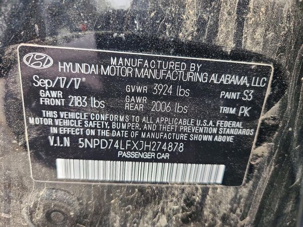 2018 HYUNDAI ELANTRA