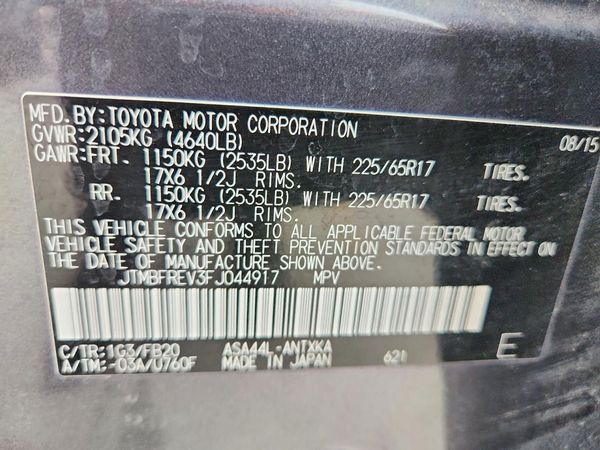 2015 TOYOTA RAV4 LE (X Grade)
