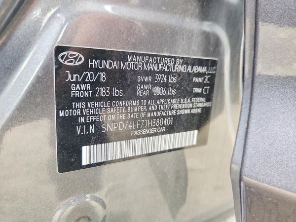 2018 HYUNDAI ELANTRA