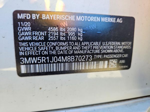 2021 BMW 330I
