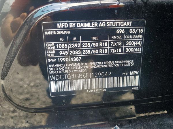 2015 MERCEDES-BENZ GLA GLA250 4-MATIC