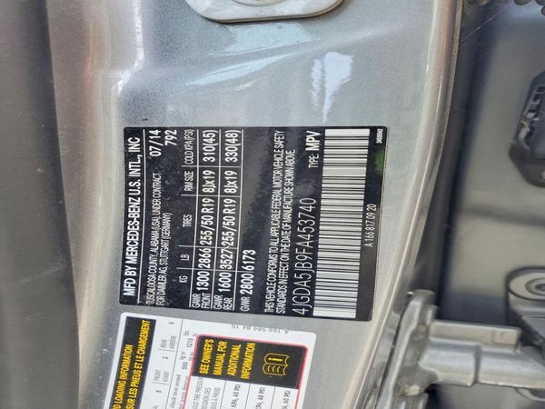 2015 MERCEDES-BENZ ML ML350