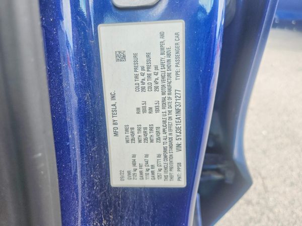 2022 TESLA MODEL 3