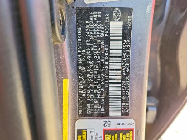 2018 TOYOTA CAMRY L/LE/SE/XLE