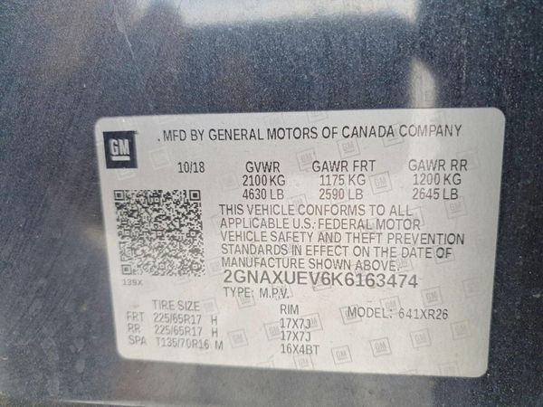 2019 CHEVROLET EQUINOX LT (1LT)