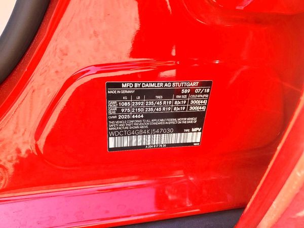 2019 MERCEDES-BENZ GLA-CLASS GLA250-4M — VINS