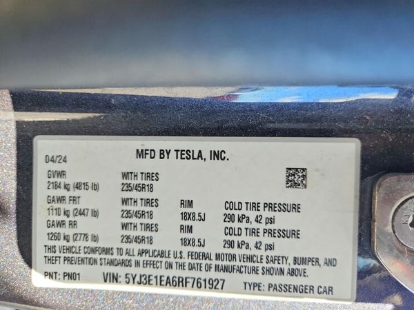 2024 TESLA MODEL 3