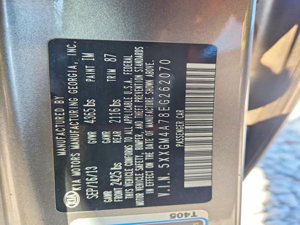 2014 KIA OPTIMA 2.4 LX STD/Conv