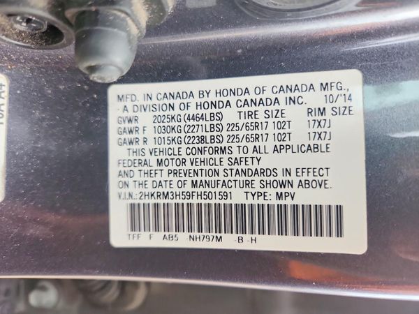 2015 HONDA CRV EX