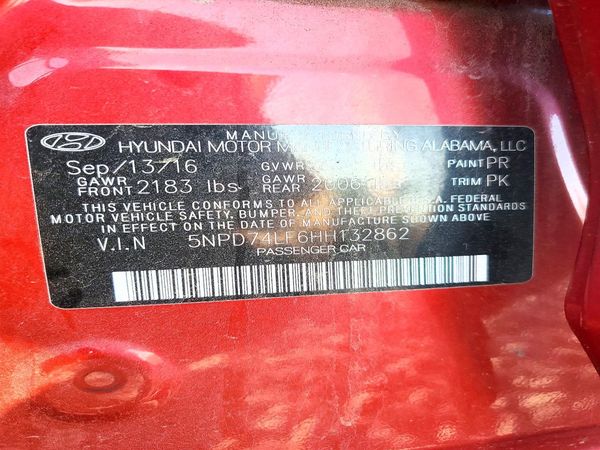 2017 HYUNDAI ELANTRA SE Base