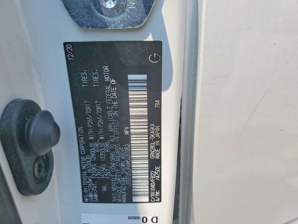 2021 TOYOTA 4RUNNER SRS