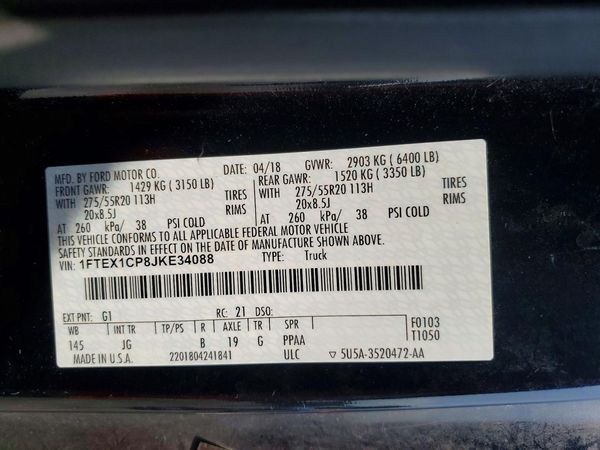 2018 FORD F150