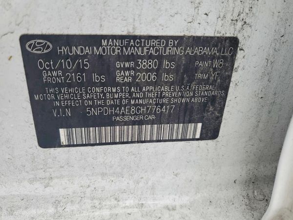 2016 HYUNDAI ELANTRA