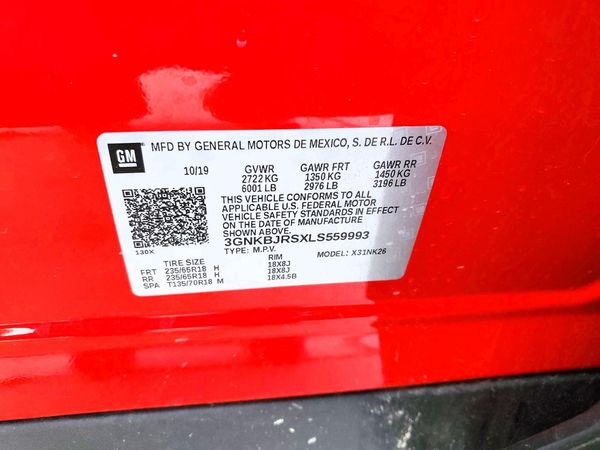 2020 CHEVROLET BLAZER 3LT — VINS